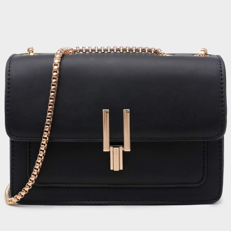 TOP BAND Crossbody Bags for Women Leather Cross Body Purses Cute Color-Block Designer Handbags Shoulder Bag Medium Size Black - Image 4